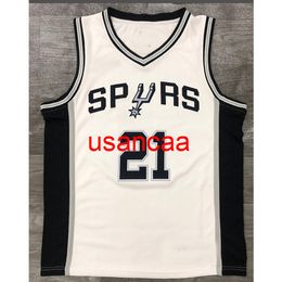 21# DUNCAN white basketball jersey