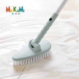 MAIKAMI Cleaning Tools Floor Toilet Bath Long Handle Bristle Brush Bathroom Tiles Cleaning Brush Long Handle Dropshipping 210329