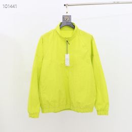 Men and Women Designer Jacket Stand Collar Woven Breathable Fabric Half-zip Design Loose Fit Casual Fashion Coat