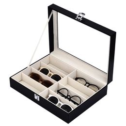 8-Grid Eyeglasses Case Eyewear Sunglass Storage Box Holder Organizer Eye Glasses Display Organizer