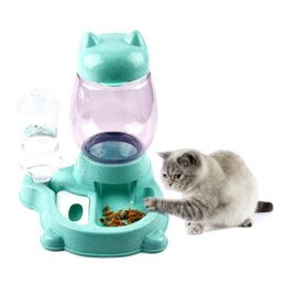 2.2L Pet Automatic Feeder Dog Cat 528ML Drinking Bowl Large Capacity Feeding Dispenser for Cat Dog Water Drinking Feeder C42 Y200922