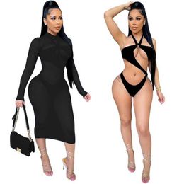 Matching Sets Bodycon Beach Skinny Outfits Bodysuits And Dress For Women Clothing Sweet Cool Holiday Party Club Wear 210525