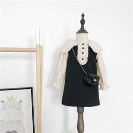 Spring Arrival Girls Fashion Cotton Dress Kids Patchwork Korean Design es Clothes 210528