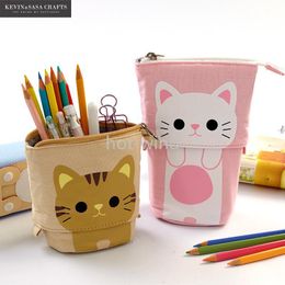 NEW!!! Flexible Big Cat Pencil Case Fabric Quality School Supplies Stationery Gift School Cute Pencil Box Pencilcase Pencil Bag EE