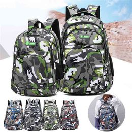 2 Sizes Camouflage Waterproof School Bags For Girls Boys Orthopaedic Children Backpack Kids Book Bag Mochila Escolar Schoolbag 210809