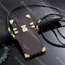 High Quality Fashion Phone Cases For iPhone 12 13 pro max 11 7 8 plus X XS XR XSMAX PU leather case designer shell cardholder With lanyard