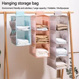 Storage Bags Wardrobe Hanging Bag Underwear And Socks Multi-function Organizer Bedroom Fabric 2/3/4 Layer Reusable