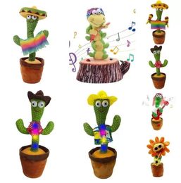 Baby Music Sound Toys 55%off Dancing Talking Singing Cactus Stuffed Plush Toy Electronic with Song Potted Early Education Toys for Kids Funny-toy Usb Ch264v