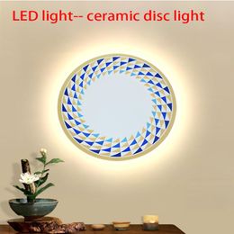 Ceiling Lights Modern Creative LED Lamp Ceramic Disc Front And Rear Bedroom Bedside Living Room Aisle Corridor Wall