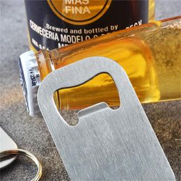 Portable Stainless Steel Beverage Beer Bottle Opener Keychain Kitchen Tools for Bar Restaurant Hiking Camping RRE11965