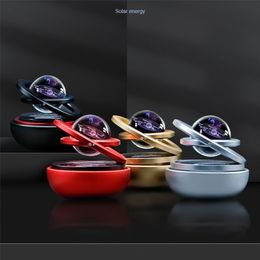 Solar Magnetic Levitation Car Rotating Ornaments Decoration System Figurines Accessories Creative Gift 210924