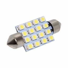 50Pcs LED Bulbs 31MM 36MM 39MM 41MM Festoon White Car Dome Lights 16SMD 2835 1210 Chips For Reading Door Licence Plate Light 12V