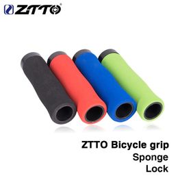 Bike Handlebars &Components ZTTO Bicycle Parts MTB Sponge Durable -Proof Anti-Slip Lock Grips For With Bar Plug AG28 1Pair