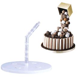Creative Food Grade Plastic Cake Stand Cake Support Structure Practical Fondant Cake Chocolate Decoration Mould DIY Baking Tools 211110