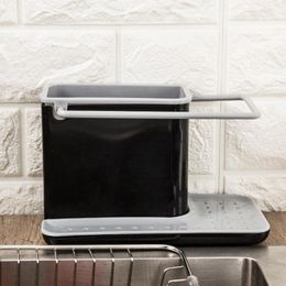 knife utensil holder UK - Kitchen Storage & Organization Shelf Draining For Sponge Chopsticks Fruit Knife Sink Holder Box Dish Organizer Stands Tidy Utensils Towel Ra