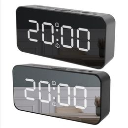 Other Clocks & Accessories Alarm Clock LED Digital Large Time Temperature Display Mirror Snooze Table Electronic Automatic Backlight