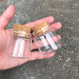 Capacity 50ml 47x50x33mm Bottles With Cork Transparent Glass Vials For Wedding Holiday Decoration Christmas Gifts 24pcshigh qty
