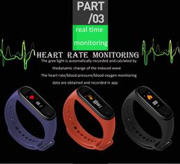 Wristwatches Smart Colour Screen Watch Waterproof Blood Pressure Heart Rate Monitor Sports Mode Information Reminds The Health Bracelet