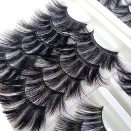 25MM False Eyelashes 5 Pairs with Retail Box Natural Long Thick Handmade Hair Extension Mixed Styles Full Strip Beauty for Eye Makeup