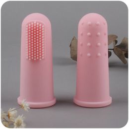 Kids infant soft silicone finger toothbrush Teethers Newborn baby toothbrushs Rubber Clean Massager Training Brush M3860