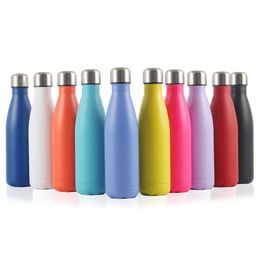 500ml Double-Wall Insulated Stainless Steel Thermos Coffee Mug Cup Coke Water Bottle For Girls Vacuum Flasks Travel Coffee Cup 210907