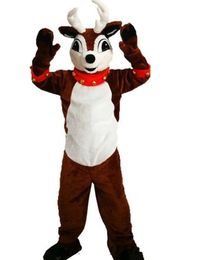 Performance Xmas Elk Mascot Costume Halloween Christmas Cartoon Character Outfits Suit Advertising Leaflets Clothings Carnival Unisex Adults Outfit