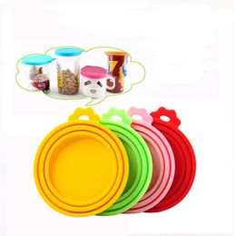 6 Colors Silicone Pet Food Sealed Cans Lids Universal Size Fit 3 Standard Size Food Can Lid DH4889