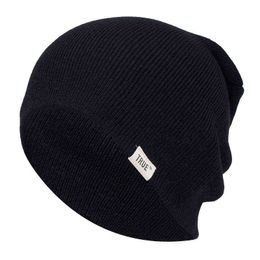 1 PCS Letter True Casual Beanies For Men Women Fashion Knitted Winter Hat Solid Colour Hip-hop Skullies Bonnet Unisex Cap Gorros Y21111