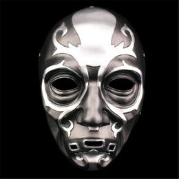 Party Masks Series Death Eater Mask Halloween Horror Malfoy Lucius Resin Private Cosplay Masquerade Costume Props