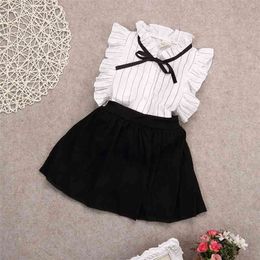 Pudcoco Girl Clothes AU 2PCS Set Girls Tutu Skirt Kids Toddler Tops+Skirt T-shirt Outfit Clothes 2-7Y 210326