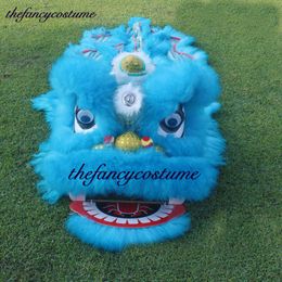 New style 14 inches Lion Dance Mascot Costume Kid size ages 5-12 Cartoon Pure Wool Props Play Funny Parade Outfit Dress Sport Chinese Traditional Culture Party no pant