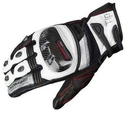 Komine GK 193 Protect Leather Mesh Gloves Motorbike Scooter Guantes Mountain Bicycle Bike Cycling White Black Luvas Mens H1022