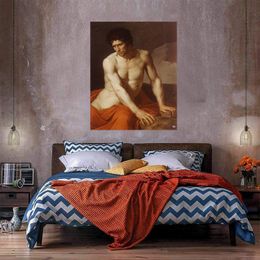 Male Nude Huge Oil Painting On Canvas Home Decor Handcrafts /HD Print Wall Art Pictures Customization is acceptable 21051106