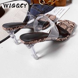 New Women Sandals PVC Jelly Crystal Heel Transparent Women Sexy Clear Open Toe High Heels Summer Sandals Shoes Slippers Women X0526