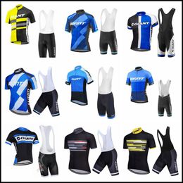 GIANT Team Cycling Short Sleeve jersey bib shorts sets Men's breathable outdoor sports uniform Mountain bike clothing bicycle outfits Y21032