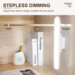 Wall Lamps LED Lamp Magnetic USB Rechargeable Desk Light Night Portable Reading Stepless Dimming Cabinet Lighting