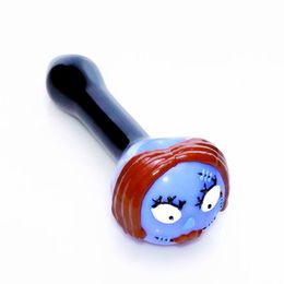 Vintage 5inch Witch face Halloween Style Glass Bong Water smoking hookah pipe Oil Dab Rigs