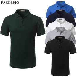 Brand Solid Cotton Polo Shirt Men Comfortable Men Polo Shirt Casual Slim Fit Mens Clothing Business Work Lapel Polos Para Hombre 210524