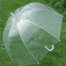 Fashion Transparent Clear Bubble Dome Shape Umbrella Outdoor Windproof Umbrellas Princess Weeding Decoration Drop Ship 210721