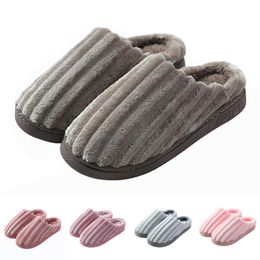 Slippers Winter Mens Cute Bowknot Warm Cotton Soft Plush Home Indoor Outdoor Large Size Slipper Men Shoes Zapatos De Mujer