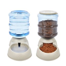 3.75L Dog Cat Large Automatic Feeder Drinker Food Water Dispenser Pet Bowl Dish Y200922