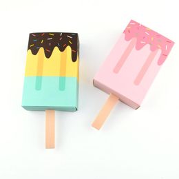 Gift Wrap 5Pcs Ice Cream Shape Boxes Baby Shower For Birthday Party Candy Box Cartoon Drawer Bag Festive Cute Supplies