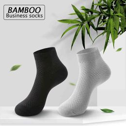 5Pairs High Quality Men's Bamboo Fibre Business Large Size EU 45 46 47 48 Breathable Deodorant Compression Men Long Socks