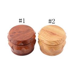 Wooden Drum Grinder Wood Matel Herb Grinders 40mm 4 Layers Tobacco Grinders Cursher Grinder FREE FAST SEA SHIPPING HHC5613