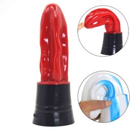 NXY Dildos Anal Toys Yocy Liquid Silica Gel Simulated False Yang Potted Type Male and Female Masturbation Device Large Plug Adult Fun Products 0225