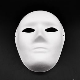 20 Pack DIY Full Face Masks Paper Mache Art White Craft Mask Paintable Blank Costume Masks for Mardi Gras, Masquerade, Cosplay, Dance Party,