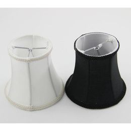 Lamp Covers & Shades 2PCS DIA 12.5cm Classic Black/White Colour Fabric Shades,Mini Chandelier Wall Light Lampshade,Clip On