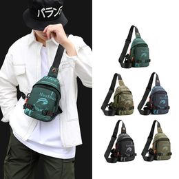 Fashion Letter Chest Bags for Men Casual Nylon Single Shoulder Packs Travel Storage Small Male Crossbody