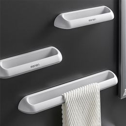 Punch-free Bathroom Towel Holder Kitchen High Quality Rack Creative Seamless Wall-mounted Slippers Hanging 210423