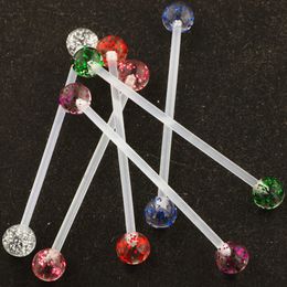 14G Industrial Barbell Earrings Cartilage Acrylic Body Piercing Bars For Men and Women